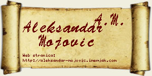 Aleksandar Mojović vizit kartica